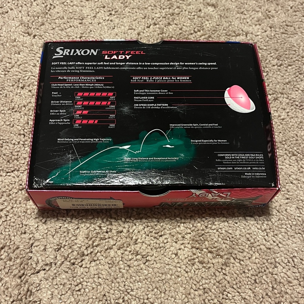 SRIXON ladies, pink golf balls - Picture 4 of 4